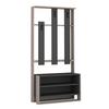 GARDEROBENSCHRANK CHESTER HALL STAND - Anthrazit/Mokka, Design, Holzwerkstoff (90/180/36cm) - Livetastic