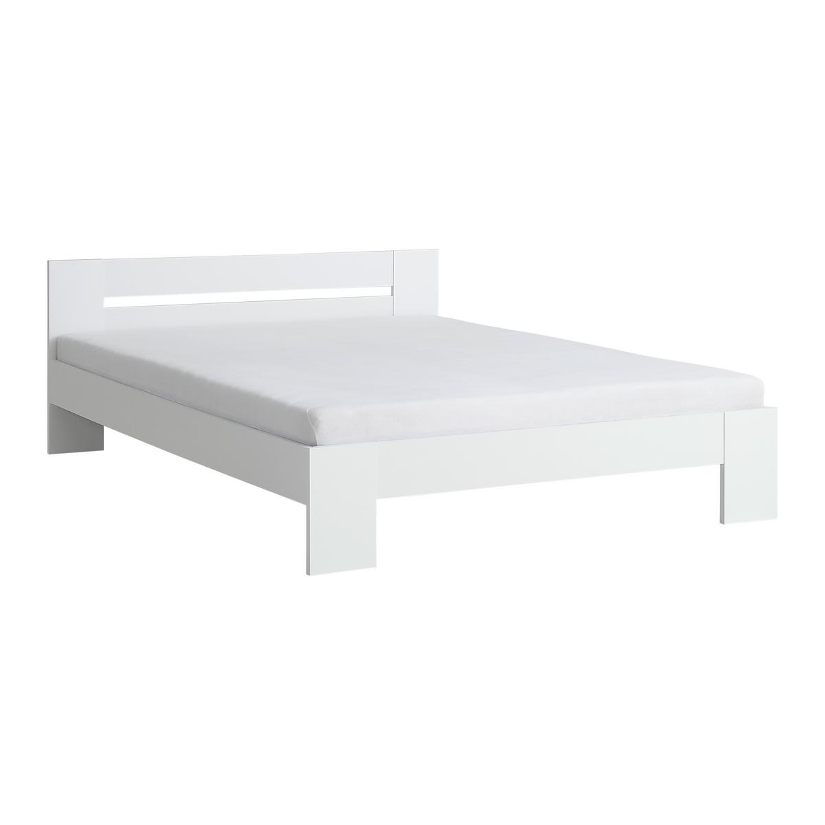Bett Madrid Weiss ca. 160x200cm - Weiss, Modern, Holz (160/200cm) - Mömax