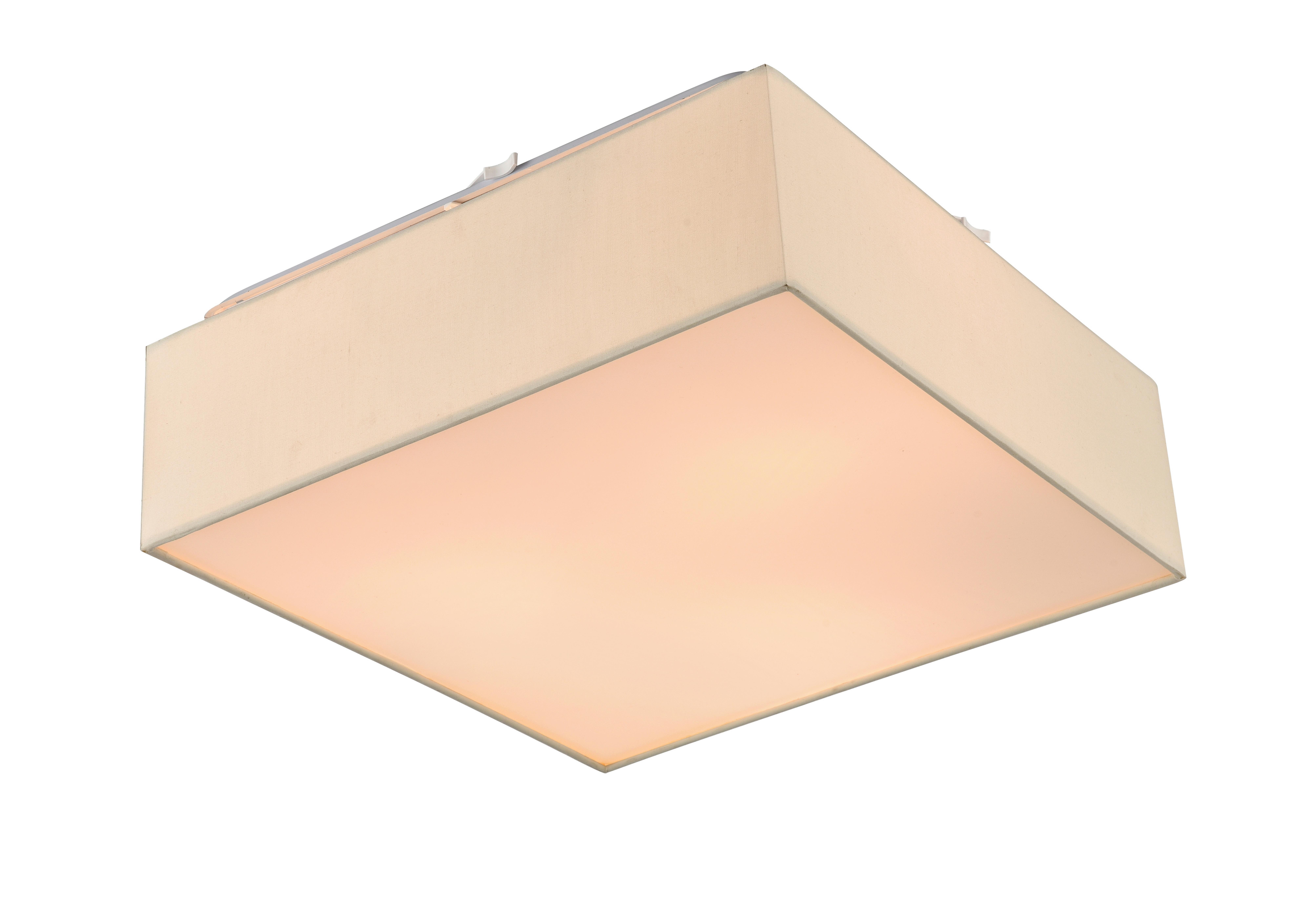 TAKLAMPA STOFFI - vit, Modern, textil/plast (40/40/15cm) - Modern Living