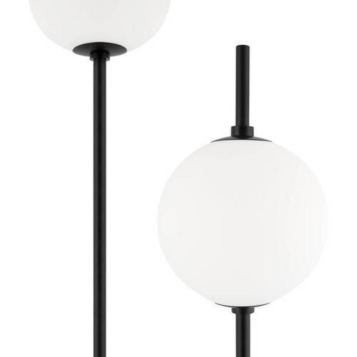 Stehleuchte The Sixth Sense Schwarz max. 12 Watt - Weiss/Schwarz, Trend, Glas/Metall (44/32/150cm) - MAYTONI