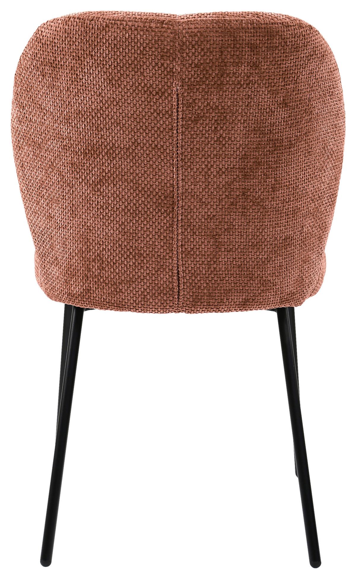 Stuhl Mara Rosa/Schwarz - Schwarz/Rosa, Lifestyle, Holz/Textil (52/87/64cm) - Mömax
