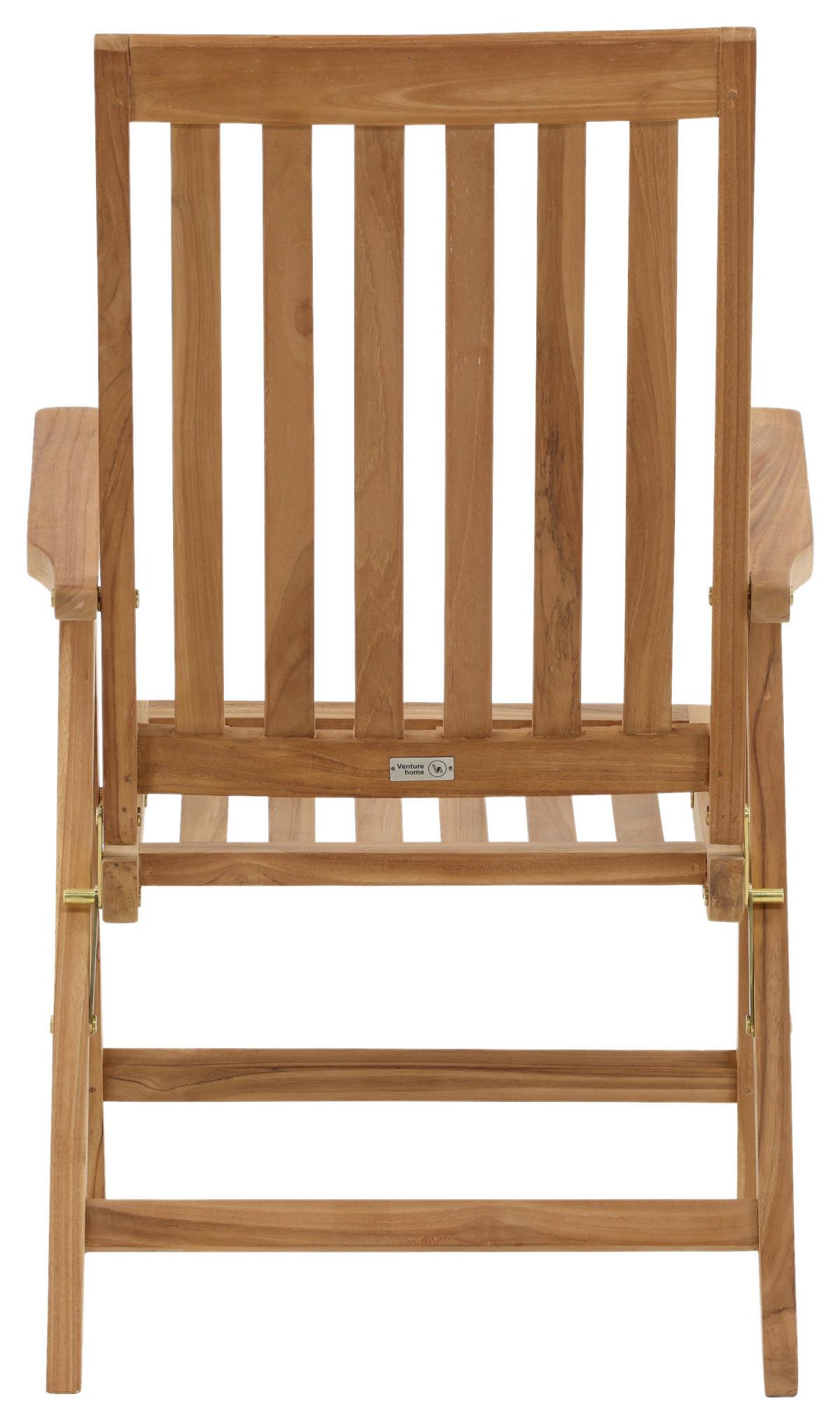 Klappstuhl Kenya ca. 62x105x73 cm Teakholz - Teakfarben, KONVENTIONELL, Holz (62/105/73cm) - Gardenson