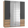Ormar S Klasičnim Vratima Level 36 A - boje grafita/boje hrasta, Moderno, drvni materijal (200/236/58cm) - Modern Living
