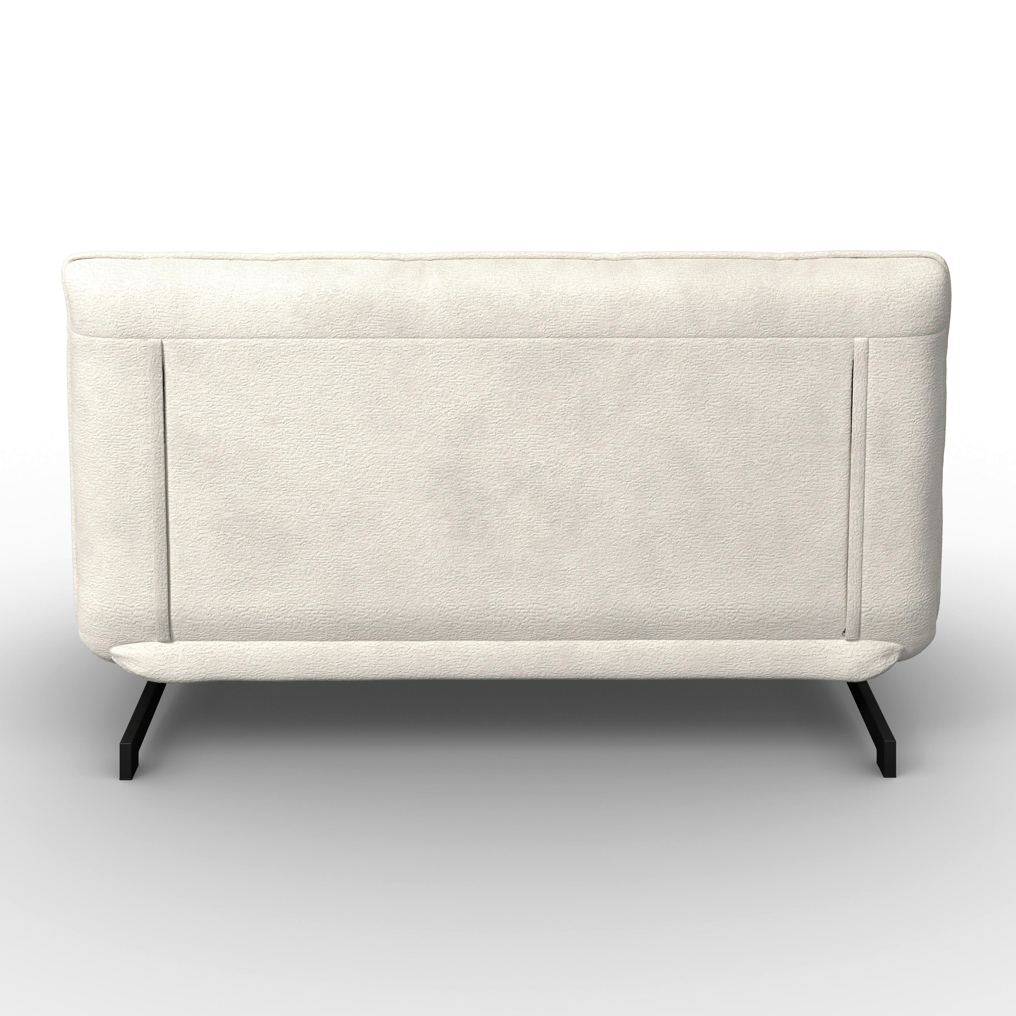 BÄDDSOFFA LUNA - vit/svart, Modern, metall/textil (143/84/81cm) - Bessagi Home