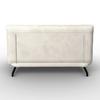 BÄDDSOFFA LUNA - vit/svart, Modern, metall/textil (143/84/81cm) - Bessagi Home