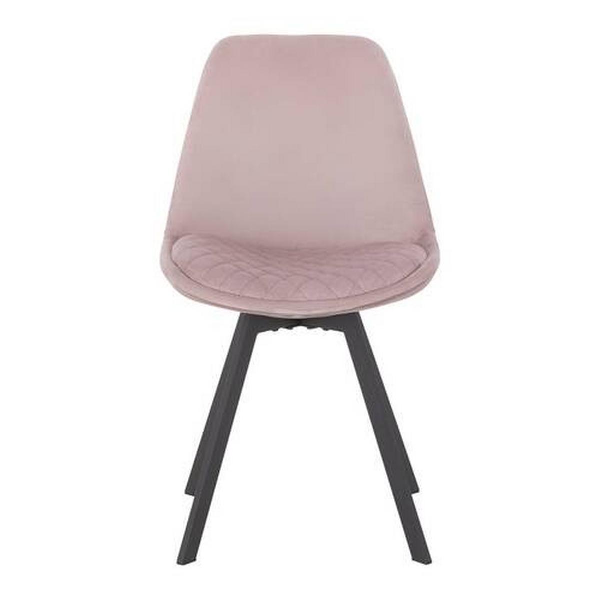 KRZESŁO MIA - różowy/czarny, Modern, metal/tkanina (49/83/53cm) - Bessagi Home