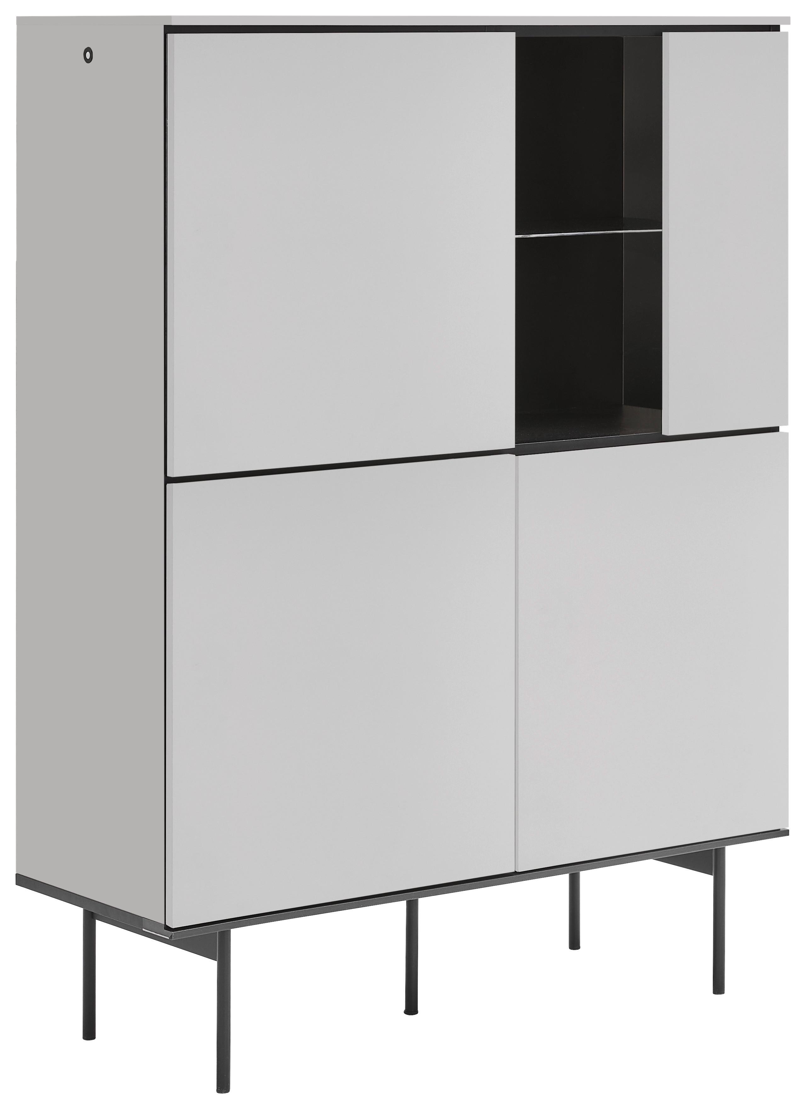 KOMODA WYSOKA KASANO - czarny/kaszmir, Design, materiał drewnopochodny/metal (91/141/41cm) - Voleo
