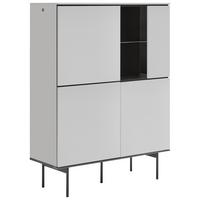 KOMODA WYSOKA KASANO - czarny/kaszmir, Design, materiał drewnopochodny/metal (91/141/41cm) - Voleo