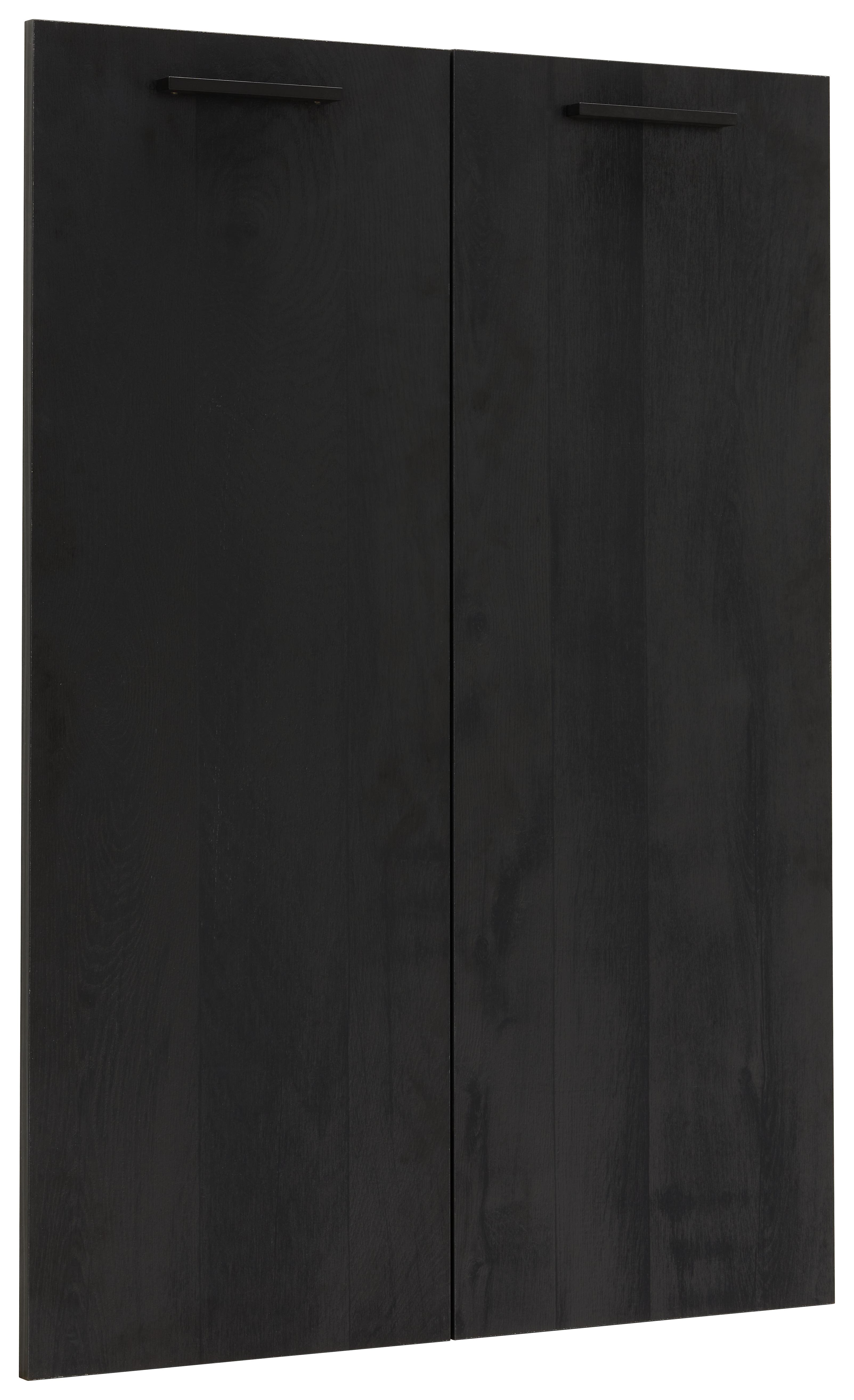Türenset in Schwarz - Schwarz, MODERN, Holzwerkstoff/Metall (75/105/2cm) - Mömax