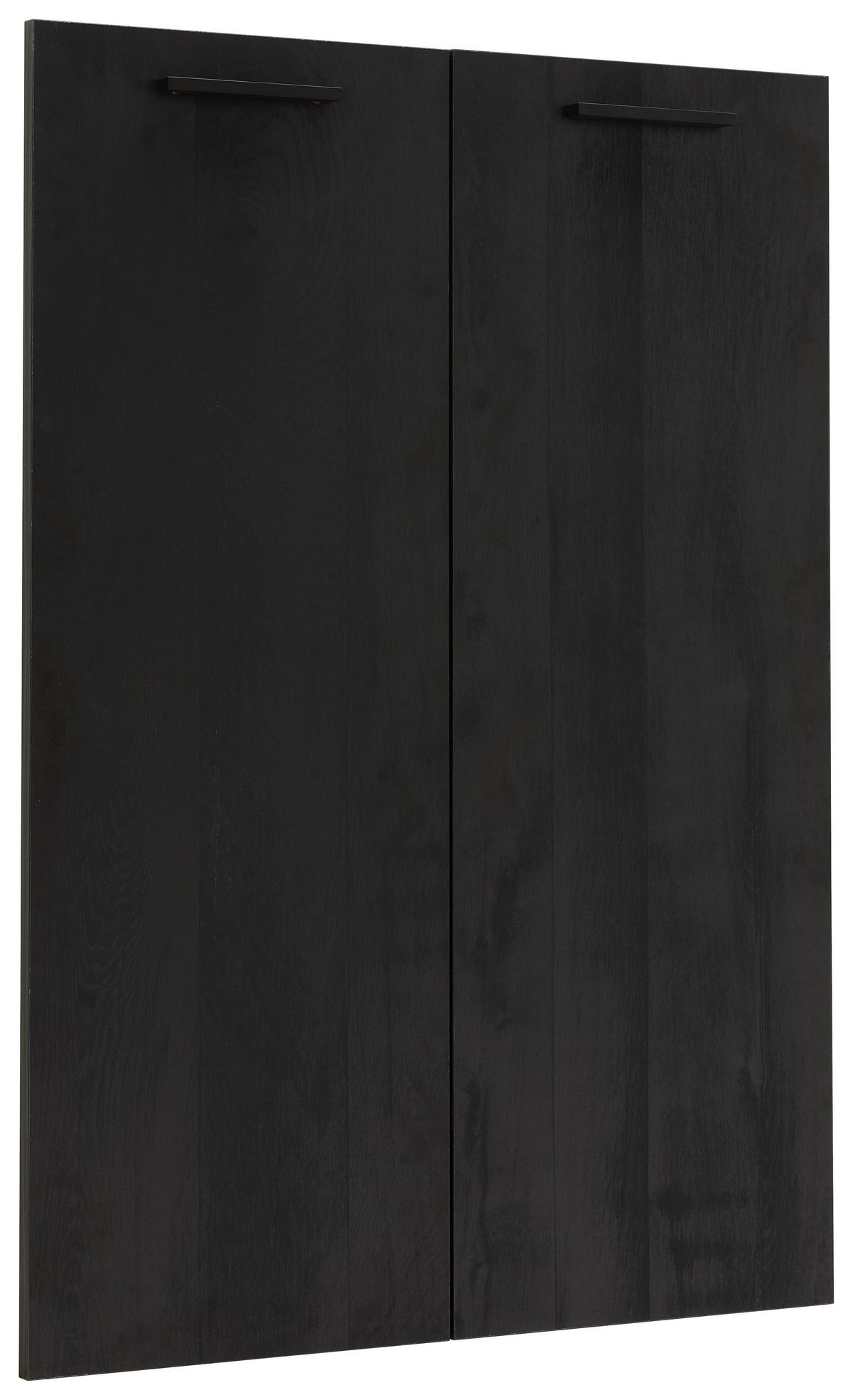 Türenset in Schwarz - Schwarz, MODERN, Holzwerkstoff/Metall (75/105/2cm) - Mömax