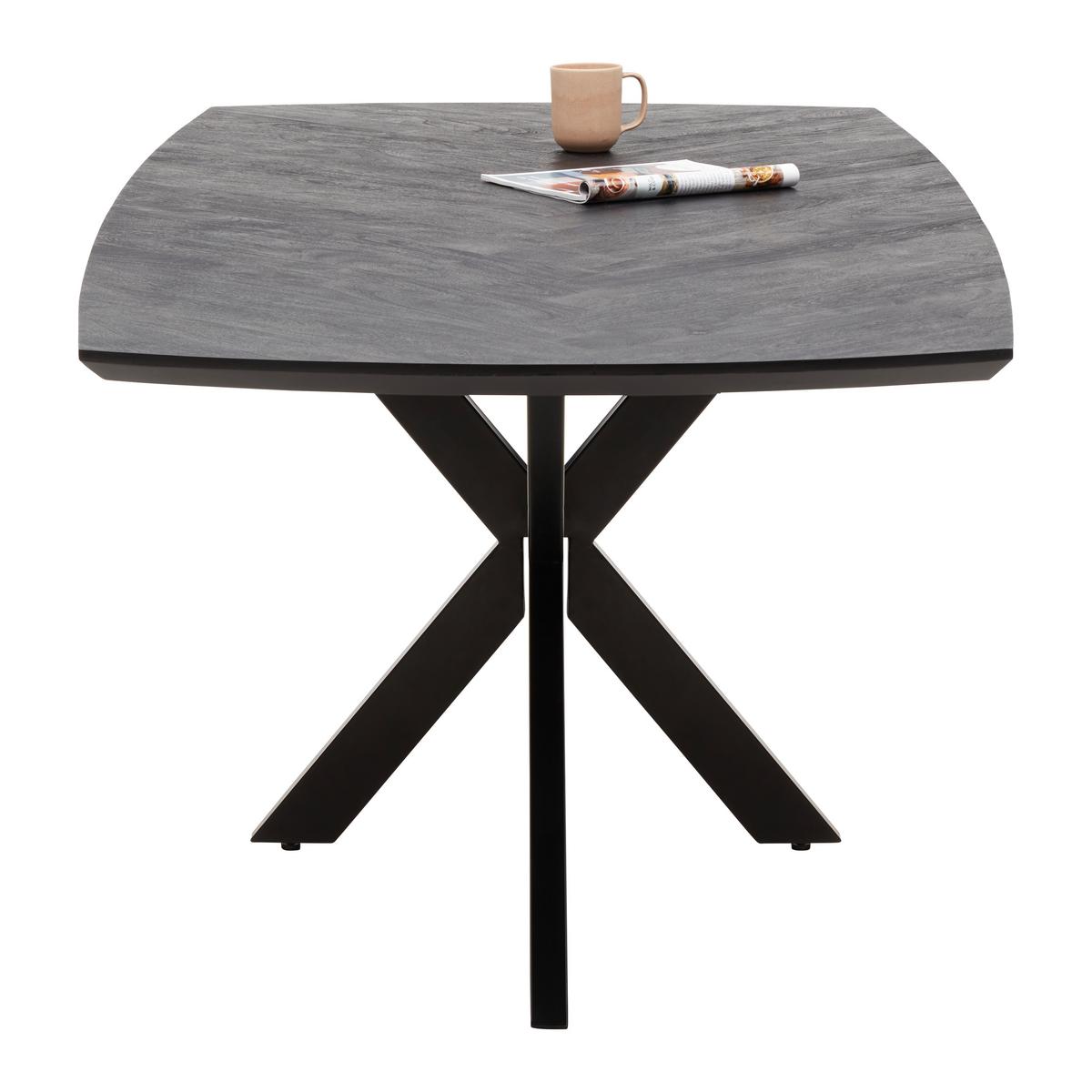 Esstisch Pueblo in Anthrazit/Schwarz - Anthrazit/Schwarz, Modern, Holz/Holzwerkstoff (180/76/90cm) - Premium Living