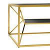 SOFFBORD ANGEL II - svart/guldfärgad, Modern, metall/glas (70/70/38cm) - Mömax