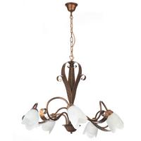 Kronleuchter Sonia Bronzefarben max. 6 Watt - Bronzefarben, Basics, Glas/Metall (70/100cm)