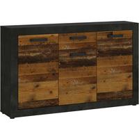 Komoda Kassel - boje hrasta/crna, Romantično / ladanjski, drvni materijal/plastika (135,2/86/35cm) - Modern Living