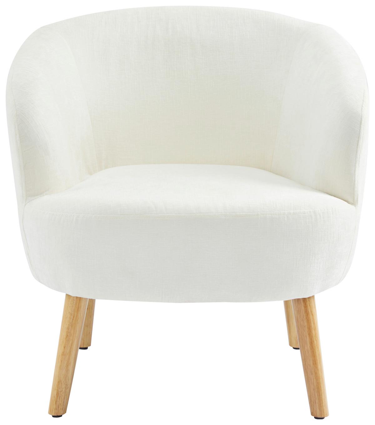 FOTEL KOKTAJLOWY KRANJ - écru/kremowy, Design, drewno/tkanina (72/71/74cm) - MID.YOU