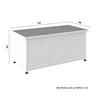 KUDDBOX BIONA - vit, Modern, metall/trä (132/60/66cm) - Bessagi Garden