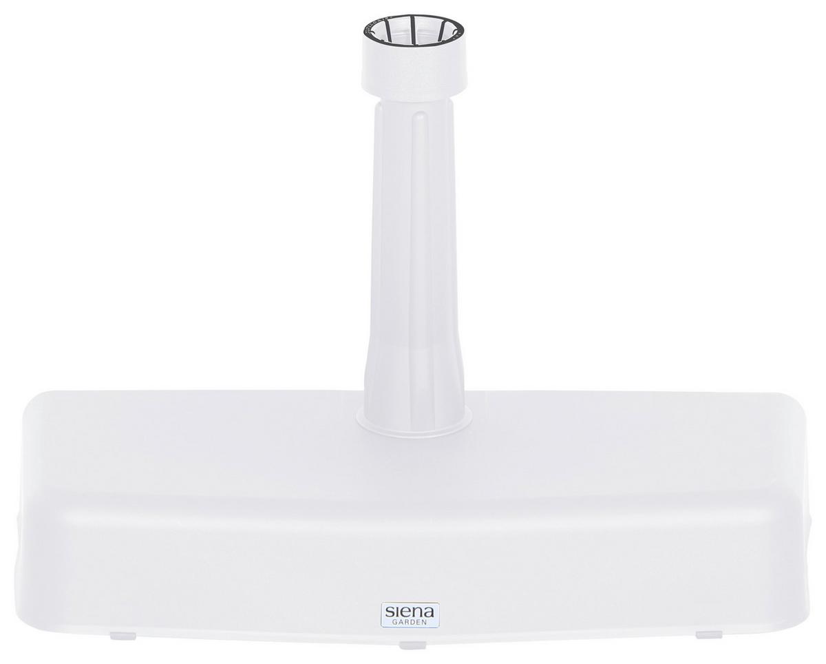 Schirmständer Kunststoff für DM 1,9-3,6cm - Weiß, KONVENTIONELL, Kunststoff/Stein (50/9/25cm) - Siena Garden
