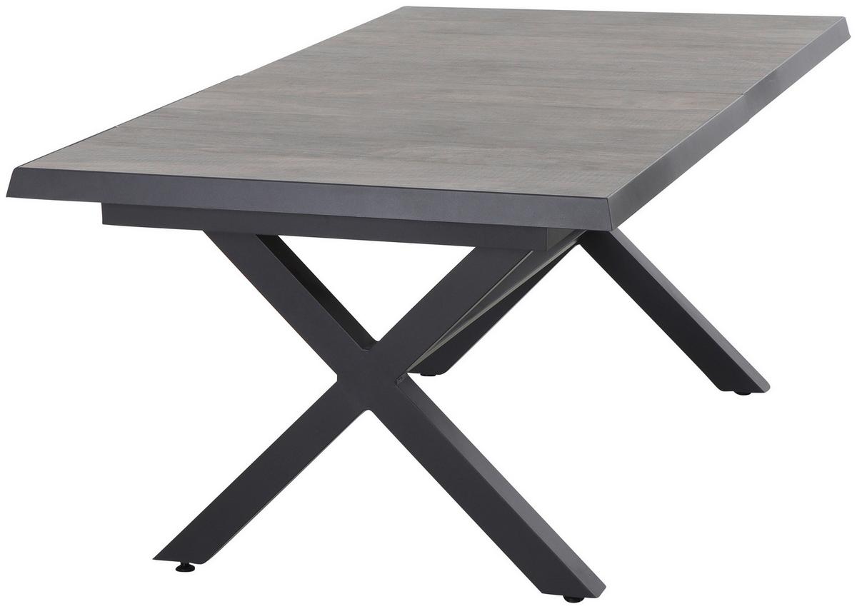 Gartengarnitur Corido 7-tlg. Grau - Grau, Basics, Keramik/Kunststoff (100/109/200cm) - Siena Garden