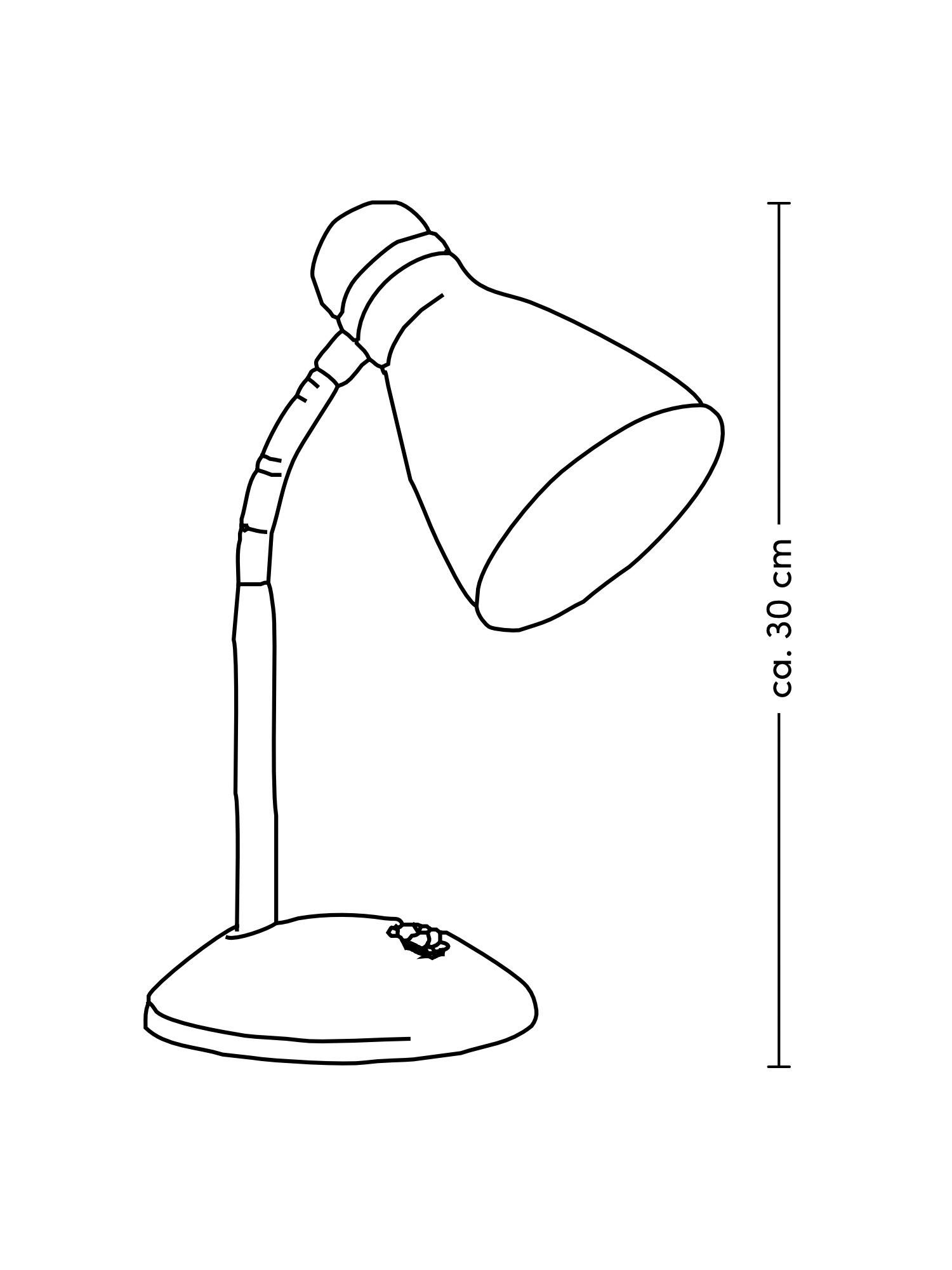 Tischleuchte Elif max. 25 Watt - Altrosa, Lifestyle, Metall (30cm) - Mömax