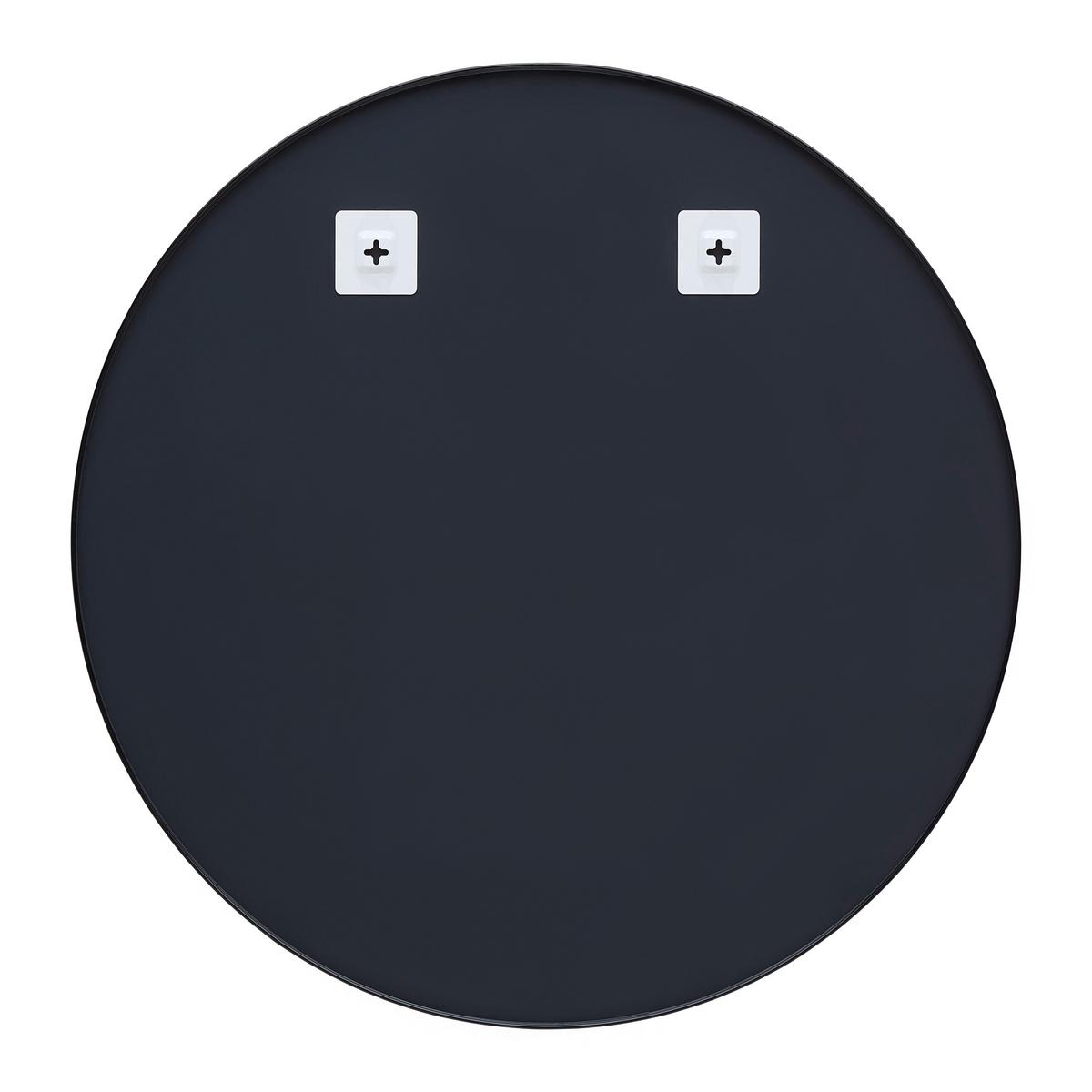 Spiegel Alva Schwarz ⌀ ca. 80cm - Schwarz, MODERN, Glas/Metall (80/80/1,5cm) - Mömax