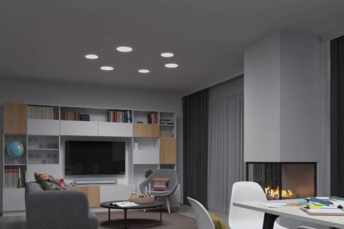 LED-Paneel Veluna VariFit in Weiß max. 15 Watt - Weiß, Basics, Kunststoff (18,5cm) - Paulmann