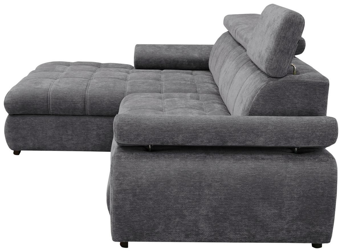 Kutna Garnitura Vegas - tamno siva/crna, Design, drvo/tekstil (173/294cm) - Modern Living