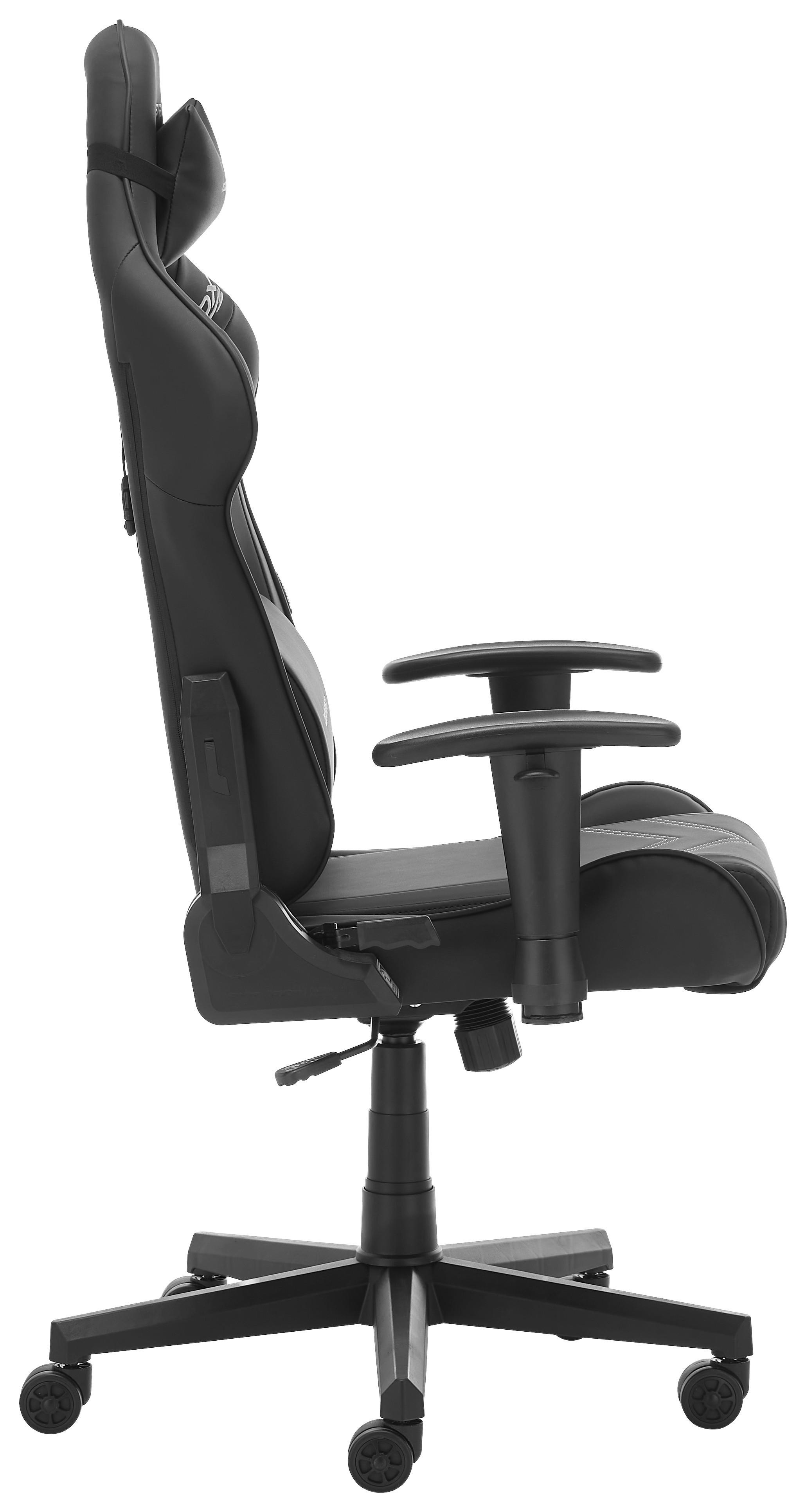 GAMINGSTOL PRINCE -EXKLUSIV- - vit/svart, Modern, textil/plast (67/126/67cm) - Dxracer