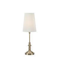 Tischleuchte Markslöjd Noble Creme max. 40 Watt - Messingfarben/Creme, Design, Textil/Metall (18/18/56cm) - Markslöjd