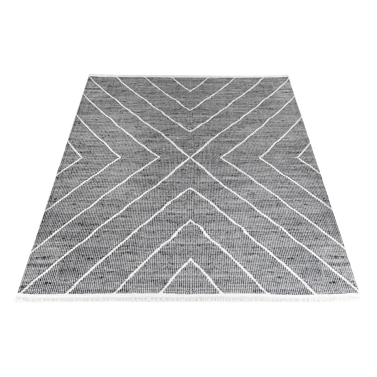 Webteppich Emilian in Grau ca. 120x170cm - Grau, Natur, Textil (120/170cm)