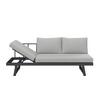 TUINBANK LOAN - Antraciet/Donkergrijs, Modern, Hout/Textiel (210/84/78cm) - Bessagi Garden