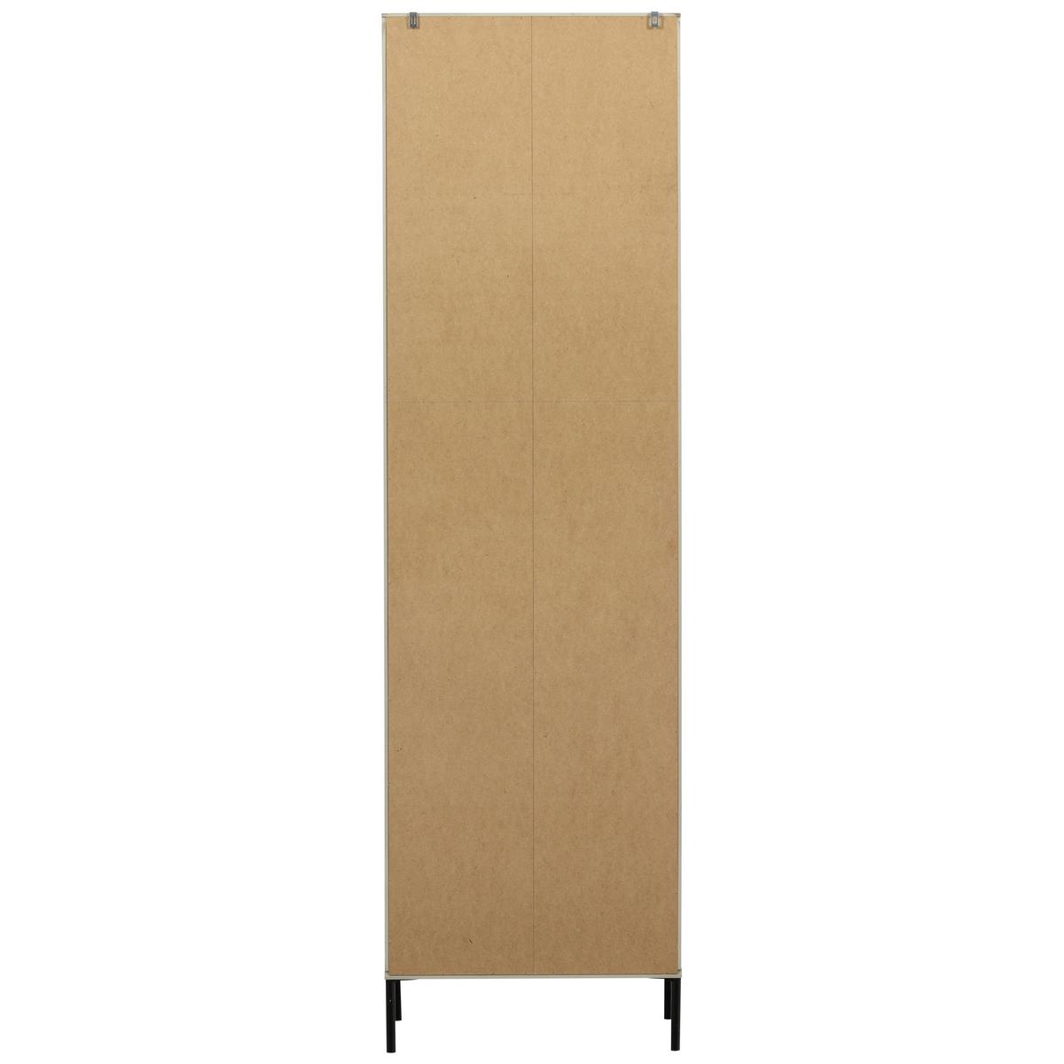 Garderobenschrank Gravure Grau B: 60 cm - Schwarz/Grau, Design, Holz/Metall (60/210/42cm) - Livetastic