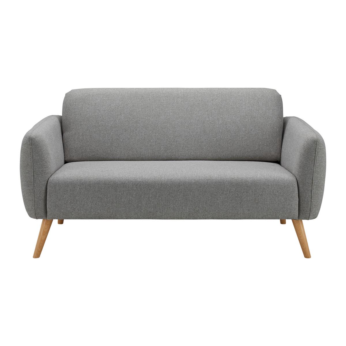Canapea cu 2 locuri PIA - gri închis, Modern, textil (146/76/75cm) - Bessagi Home