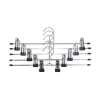 Hosenbügel Tom Schwarz/Silberfarben - Silberfarben/Schwarz, KONVENTIONELL, Kunststoff/Metall (35/11/2.3cm) - Mömax