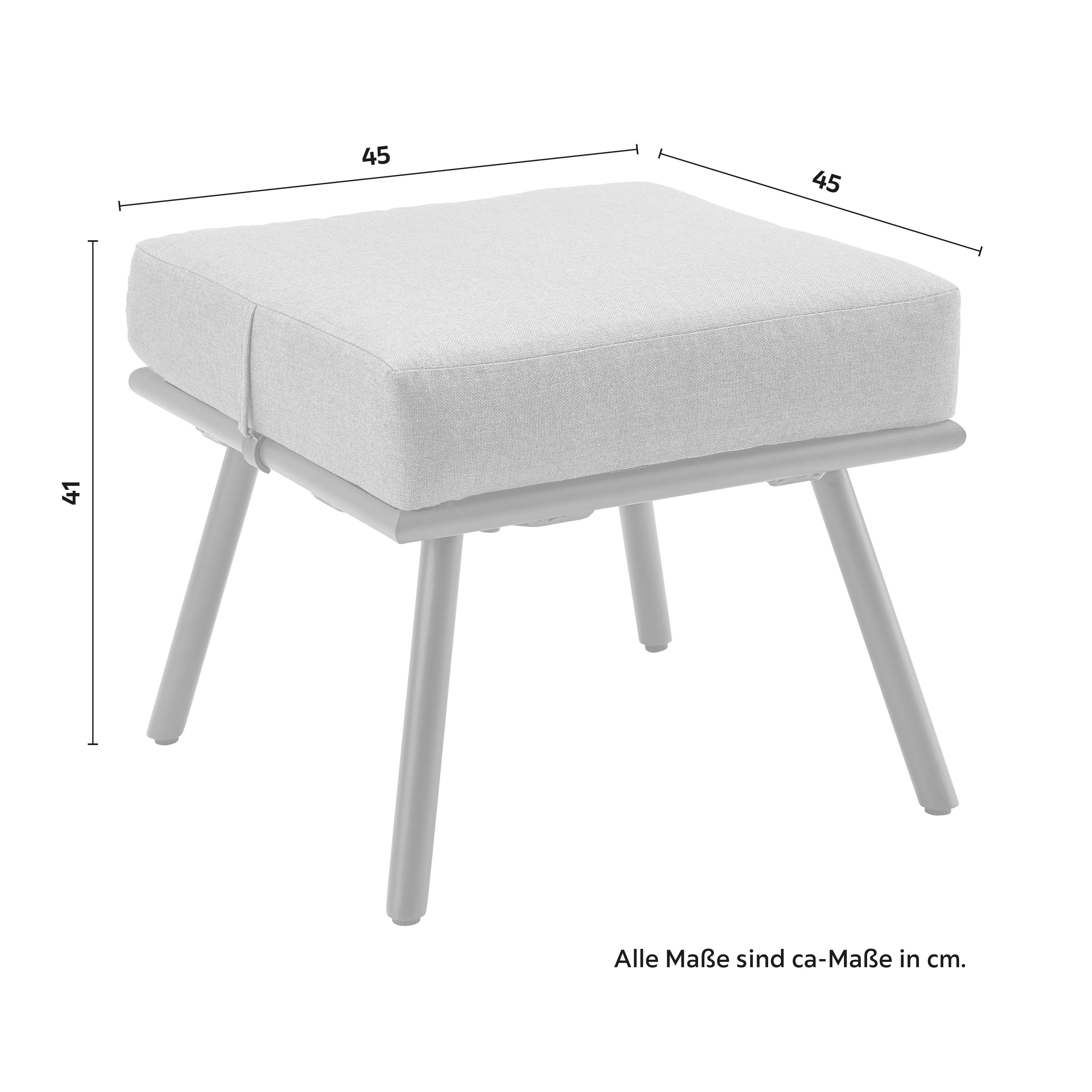 LOUNGESET CAMILLA - grå, Modern, metall/glas (252/65/68cm) - Bessagi Garden