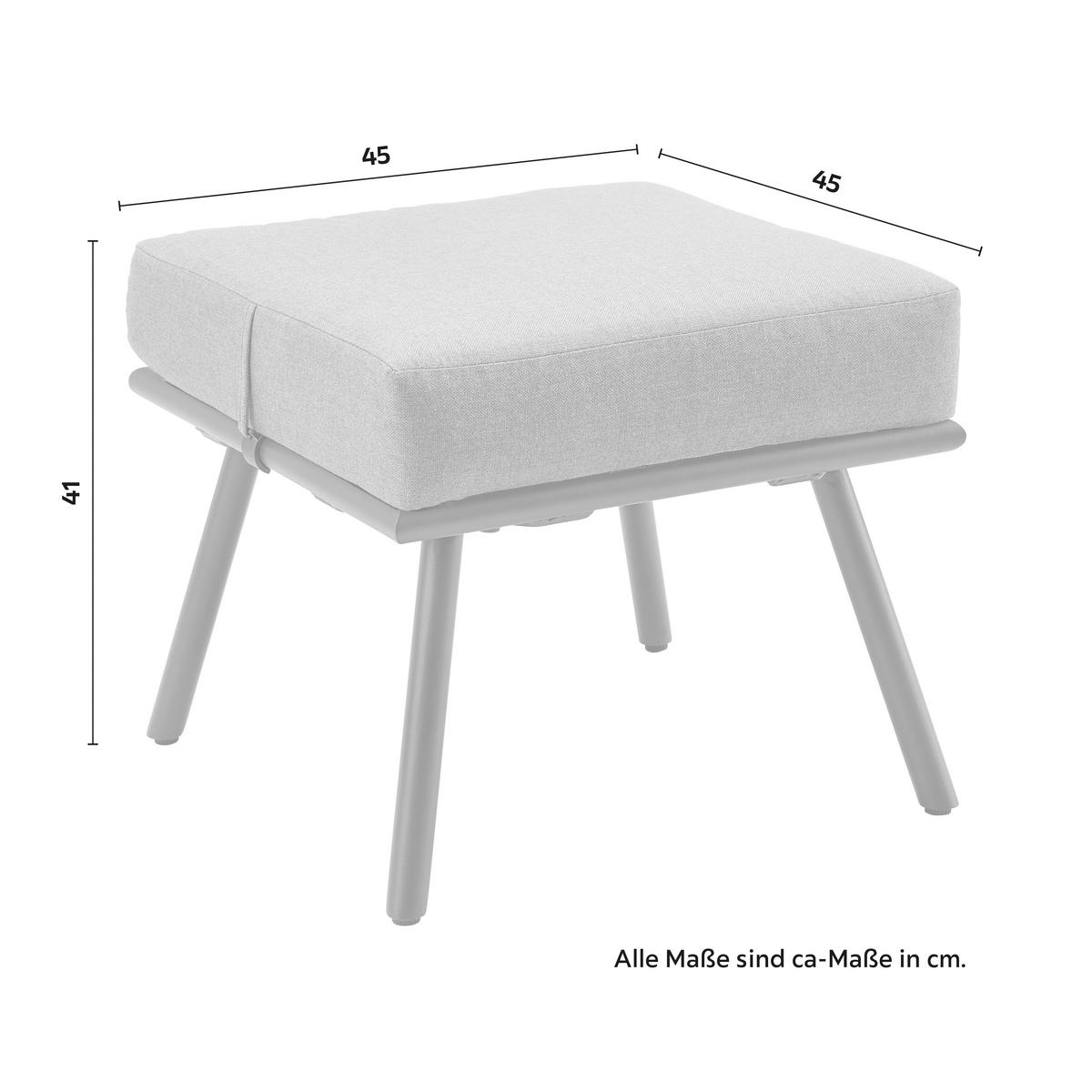 KOMPLET STOŁOWY NA TARAS CAMILLA - szary, Modern, metal/tkanina (252/65/68cm) - Bessagi Garden