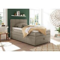 Boxspringbett Tacoma 3 inkl. Topper ca. 120x200 cm Sandf. - Sandfarben, KONVENTIONELL, Kunststoff/Textil (120/200cm) - MID.YOU