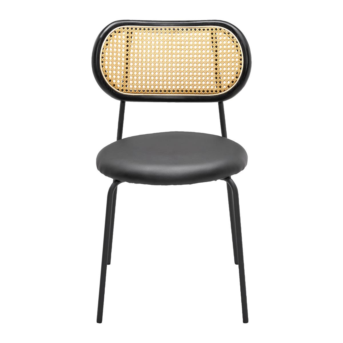 KRZESŁO CASA - czarny, Modern, metal/drewno (42/77/51cm) - Bessagi Home