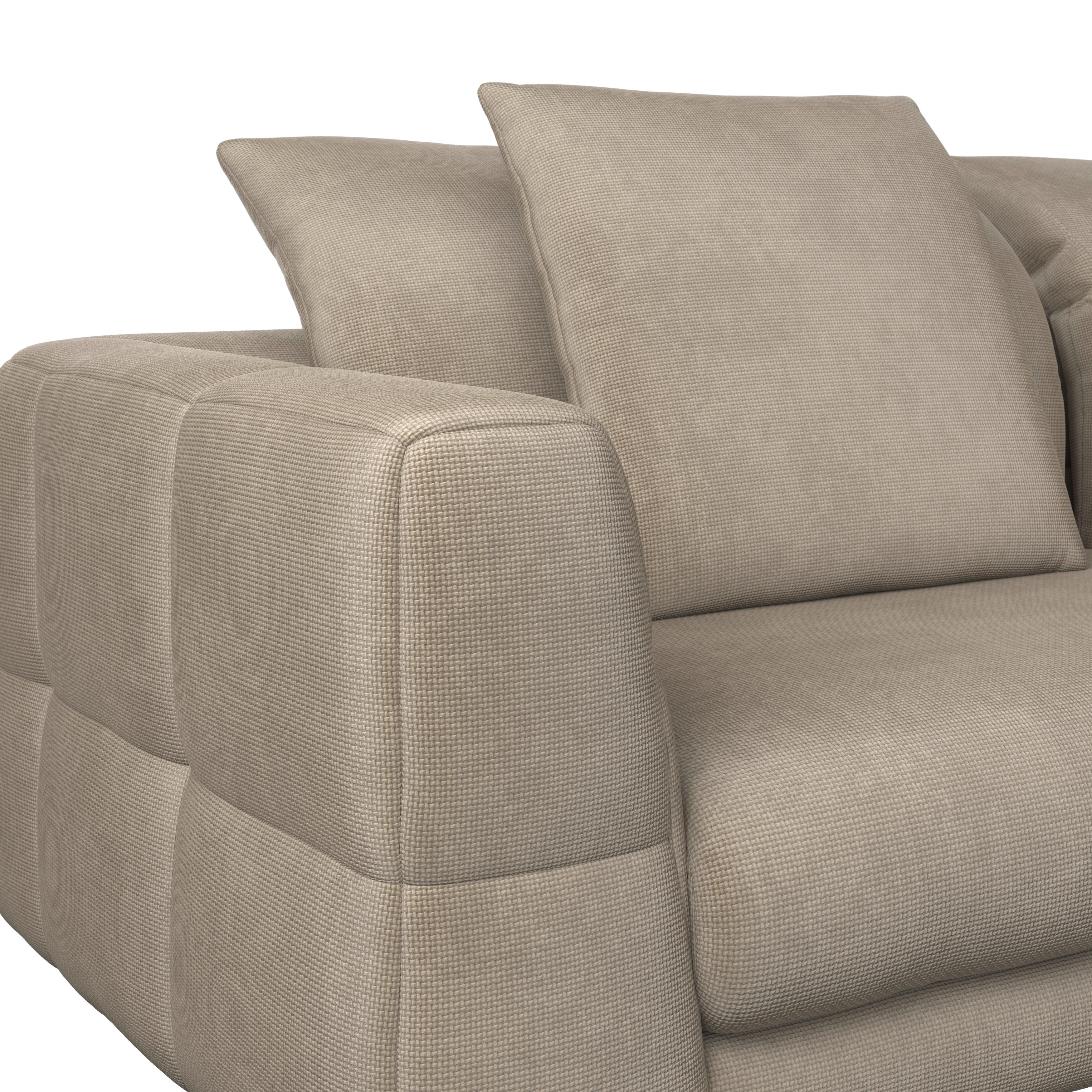 Zofa Lea, Bež, Šenilja, Žamet - črna/bež, Moderno, kovina/tekstil (284/87/110cm) - Bessagi Home