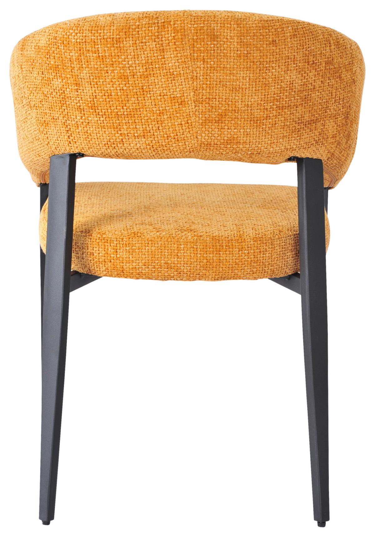 Stolica Astra - curry žuta/crna, Moderno, metal/tekstil (59,5/83/58,5cm) - Premium Living