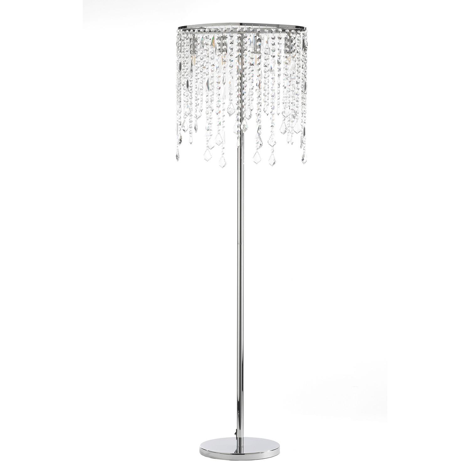 Állólámpa 4762/pt - világosszürke/krómszínű, Design, műanyag/üveg (50/30/158cm)