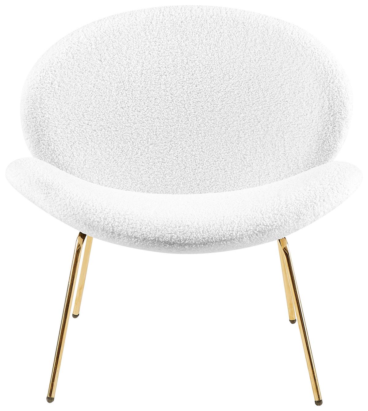 Szék Szett Jaden 125 - aranyszínű/fehér, Modern, textil/fém (73,5/74/75cm) - Kayoom