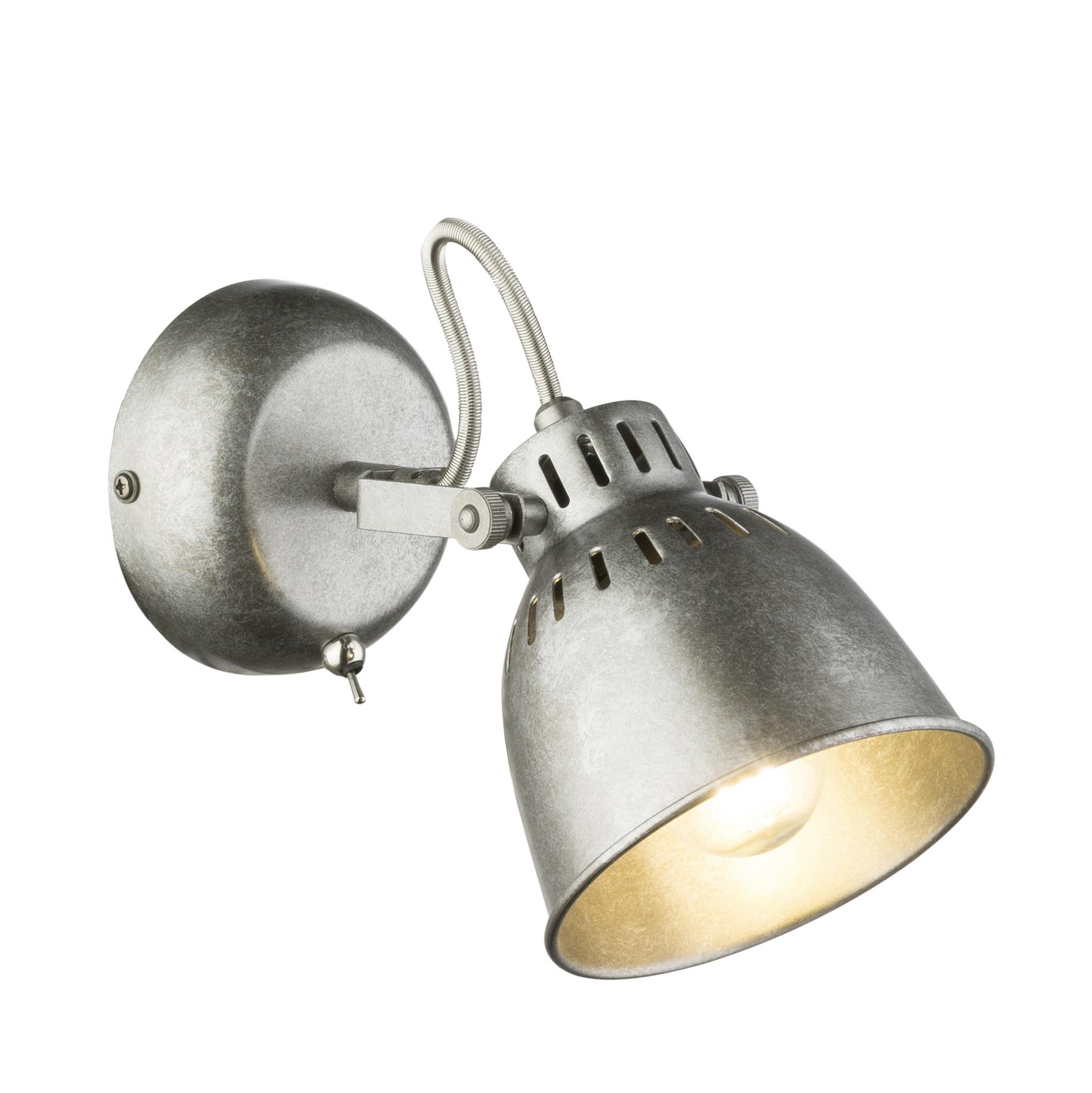 Strahler Hernan max. 40 Watt - Silberfarben, Basics, Metall (11,5/18,8/15,2cm) - Globo