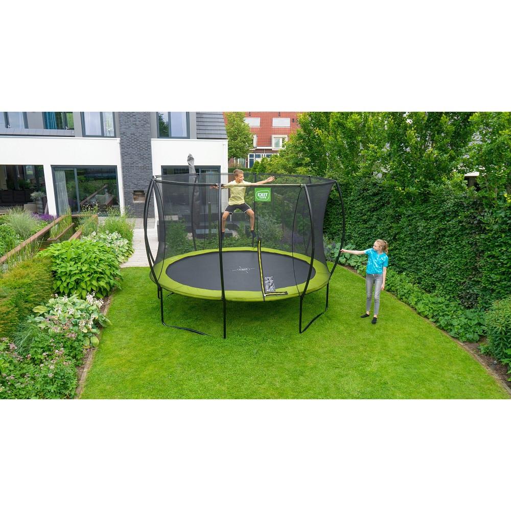 Trampolin Exit Silhouette, Ø 244cm - zelena, Konvencionalno, kovina/umetna masa (244/228cm) - EXIT Toys