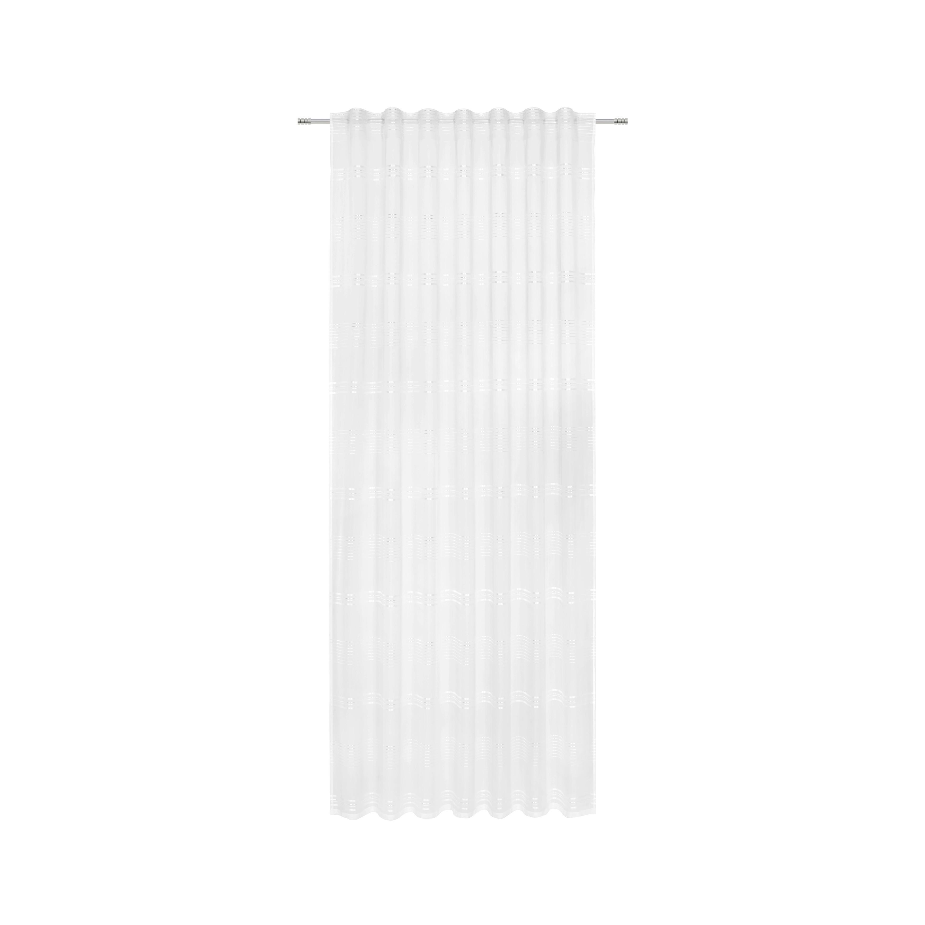 Perdea prefabricată Louis - alb, Konventionell, textil (140/245cm) - Modern Living