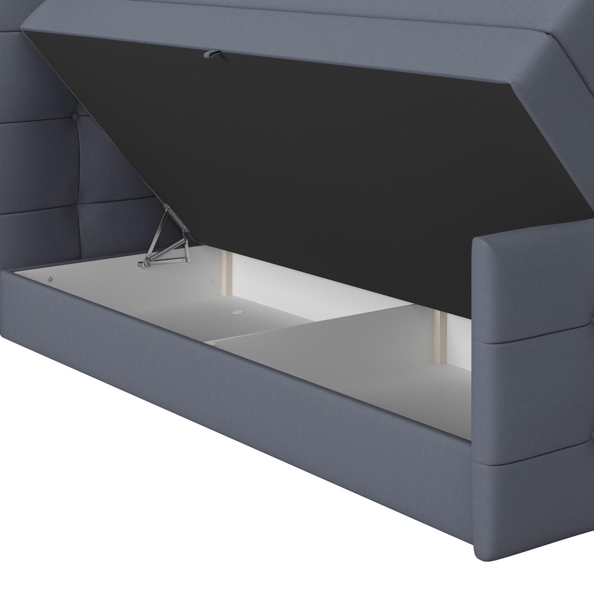 PAT BOXSPRING JOSIE C - gri albastru, Modern, plastic/lemn (180/200cm)