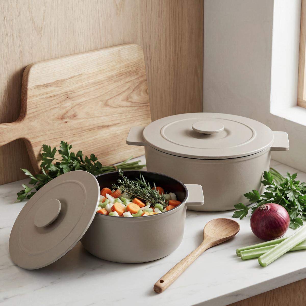 Oală Rony cca. 5,5 L - bej, Konventionell, metal (26/12cm) - Gourmesto