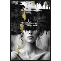 Keilrahmenbild Denise ca. 60x90cm - Goldfarben/Schwarz, MODERN, Holzwerkstoff/Kunststoff (60/90cm) - Mömax
