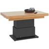 SOFFBORD 2IN1 III - svart/ekfärgad, Modern, metall/trämaterial (133-170/51,5-77,5/80cm) - Mömax