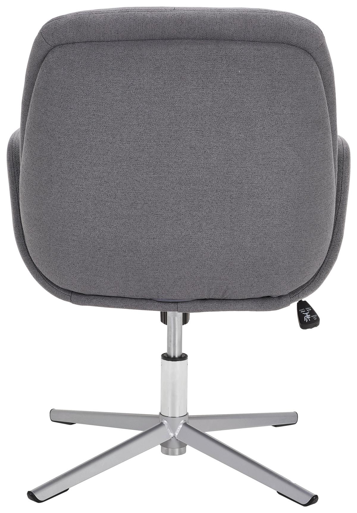 KRZESŁO Z PODŁOKIETNIKAMI SIGI    -NOVEL- - kolor stalowy/ciemnoszary, Konventionell, metal/tkanina (60/77-84/66cm) - Novel