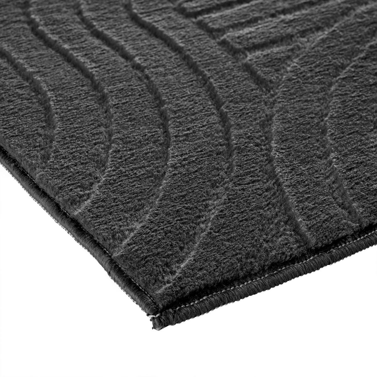 Covor țesut Zen Wave, cca. 80x140cm - antracit, Konventionell, textil (80/140cm) - Mömax